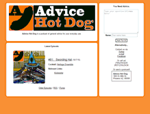 Tablet Screenshot of advicehotdog.com